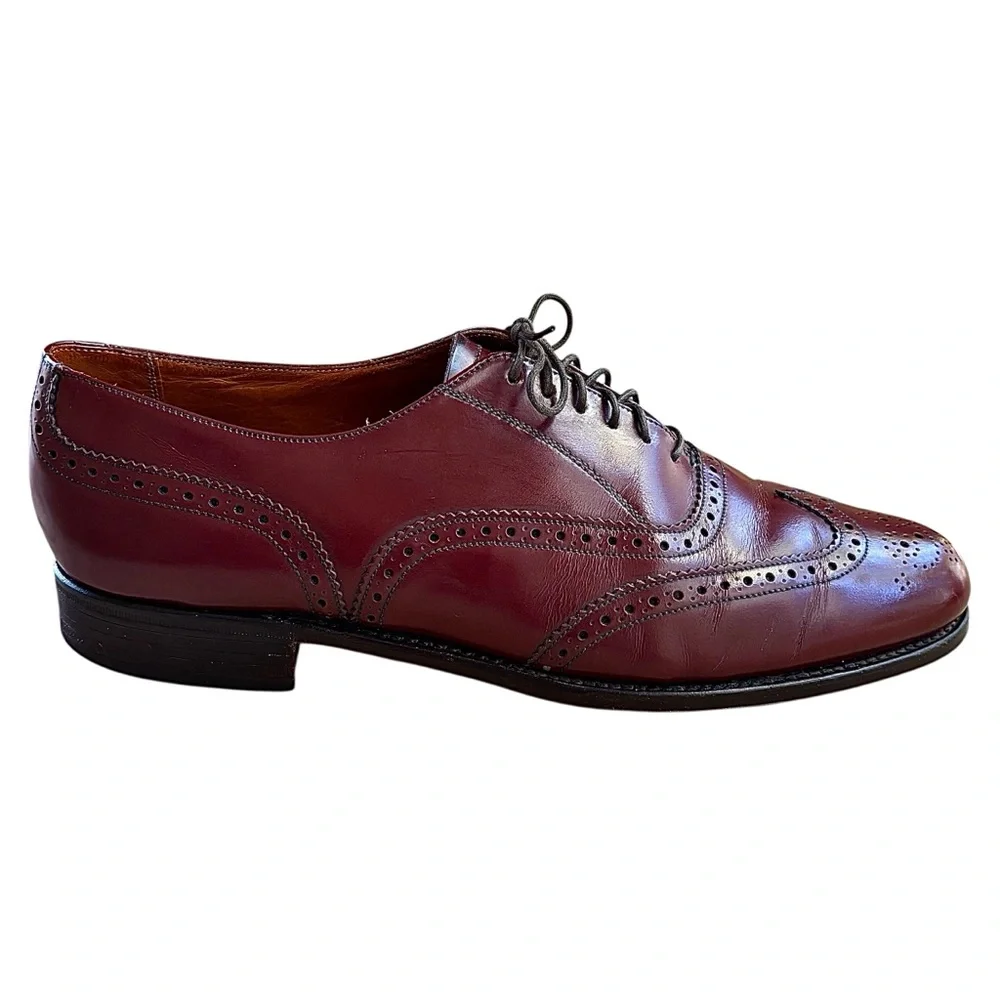 🍁GRENSON Royal Windsor Saphir Red Leather Wingtip Oxfords🍁 - Picture 8 of 14